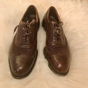 Allen Edmonds Vintage Leather and Mesh Dress Shoes
